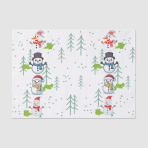 Fluffige Fürze Lustiger Schneemann Seidenpapier