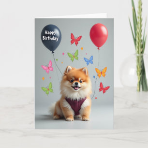 Fluffige Hunde-Geburtstagskarte Karte