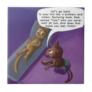 Fluffige Katze in der Therapie Lustiger Katzen Car Fliese