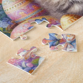 Fluffige Katze mit Hasenohren Puzzle (Seite)