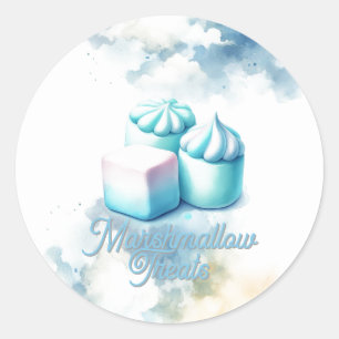 Fluffige Marshmallow-Leckereien Runder Aufkleber