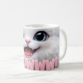 Fluffige Meoww-Katzen-Tasse Kaffeetasse (VorderseiteRechts)