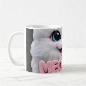Fluffige Meoww-Katzen-Tasse Kaffeetasse (Links)