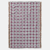 Fluffige Quadrate Floral Decke (Vorderseite Vertikal)