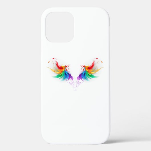 Fluffige Regenbogenflügel Case-Mate iPhone Hülle (Rückseite)