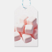 Fluffige rosa Marshmallows Geschenkanhänger (Rückseite)