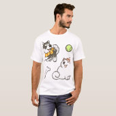 Fluffige Spitz Hunde T-Shirt (Vorne ganz)