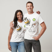 Fluffige Spitz Hunde T-Shirt (Unisex)
