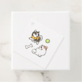 Fluffige Spitzhunde Geschenkanhänger (Beispiel)