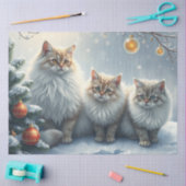 Fluffige Weihnachtskatzen-Tissue-Papier Seidenpapier (Basteln)