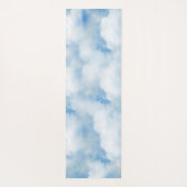 Fluffige Weiße Wolken Yogamatte (Rückseite)