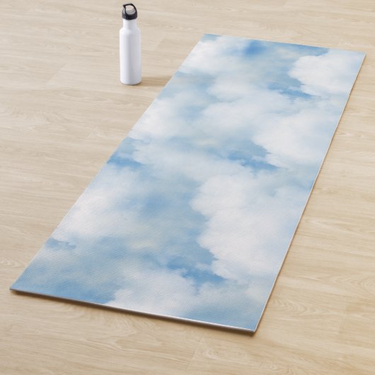 Fluffige Weiße Wolken Yogamatte (Beispiel)
