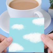 Fluffige Wolken Blauer Himmel Post-it Klebezettel