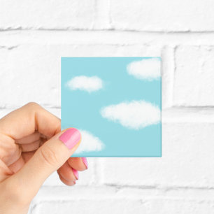 Fluffige Wolken Blauer Himmel Post-it Klebezettel