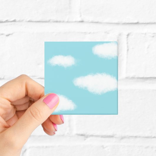 Fluffige Wolken Blauer Himmel Post-it Klebezettel