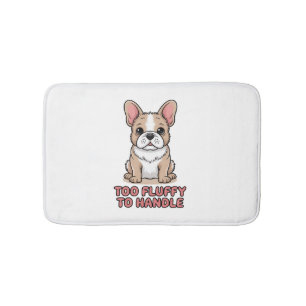 Fluffiger Französischer Bulldogge Zu flauschig zum Badematte