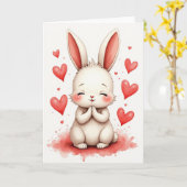 Fluffiger Freund Herzlichen Dank Karte (Gelbe Blume)