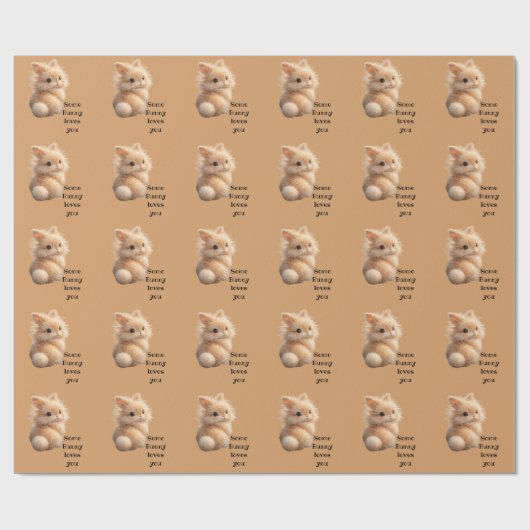 Fluffiger Hase: Some Bunny Liebt Dich Geschenkpapier (Flach)