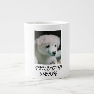 "Fluffiger Weißer Hundewelpe Charme" Jumbo-Tasse