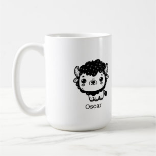 Fluffiges Bison-Baby - Kawaii Farmtier-Kunst Kaffeetasse