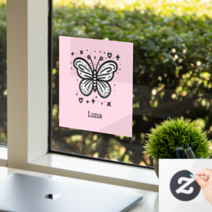 Fluffiges Büffel Baby - Kawaii Farm Tier Fensteraufkleber