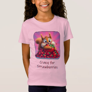 Fluffiges Eichhörnchen “Verrückt nach Erdbeeren”,  T-Shirt