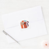 Fluffiges Geschenk Quadratischer Aufkleber (Umschlag)