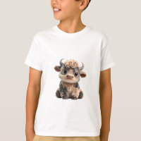 Fluffiges Highland-Kalb Baby-Kinder