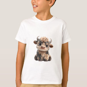 Fluffiges Highland-Kalb Baby-Kinder T-Shirt