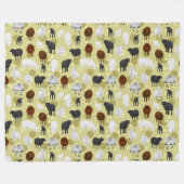 Fluffiges Schaf- und Lämmer-Muster Fleecedecke (Vorderseite (Horizontal))