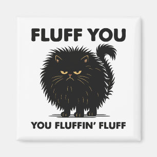 Fluffiges, voluminöses Katzenleben -Kitty Style Magnet