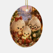 Fluffiges Weihnachten Keramik Ornament (Rechts)
