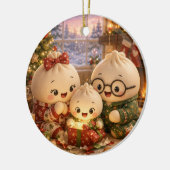 Fluffiges Weihnachten Keramik Ornament (Links)