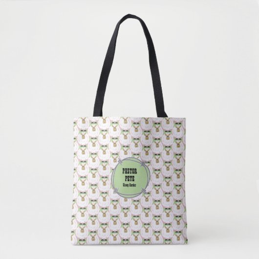 Fluffiges weißes Schaf Tasche (Vorderseite)
