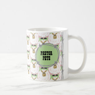 Fluffiges weißes Schafmuster Kaffeetasse
