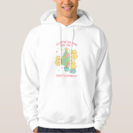 Fluffing Around the Tree Chicks Christmas Hoodie