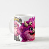 Fluffskull Monster Kaffeetasse (Vorderseite Links)