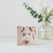 Fluffy Airedale Welsh Terrier Type Doppy Welpe Begleitkarte (Stehend Vorderseite)