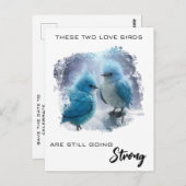 *~* Fluffy Anniversary Love Birds AP54 Art Postkarte (Vorne/Hinten)