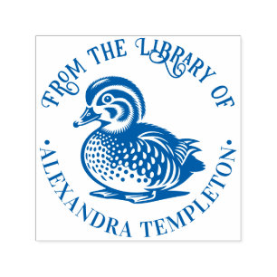 Fluffy Baby Duck Duckling Library Name Permastempel