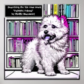 Fluffy Beaumont Dog Library bearbeitbar Poster (Vorne)