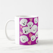 Fluffy Bichon and Hearts Tasse (Links)