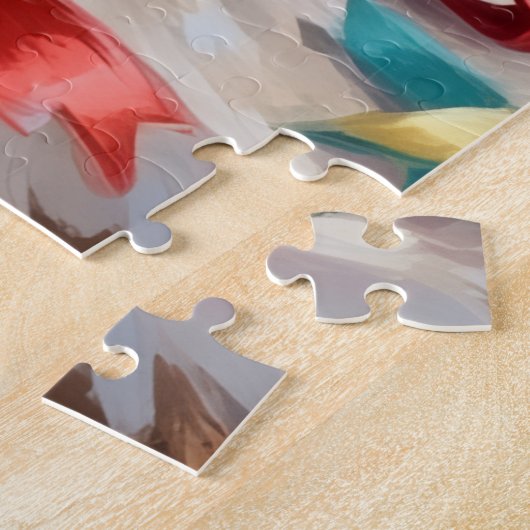 Fluffy Bichon Frise Dog Joyful Christmas Puzzle (Seite)