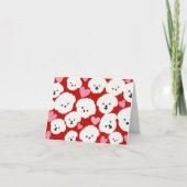 Fluffy Bichons und Herz Karte (Vorderseite)