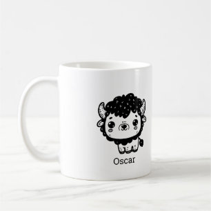Fluffy Bison Baby - Kawaii Farm Animal Art Kaffeetasse