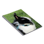 Fluffy Black and White Lionhead Bunny Rabbit Notizblock (Rechte Seite)