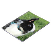 Fluffy Black and White Lionhead Bunny Rabbit Notizblock (Linke Seite)
