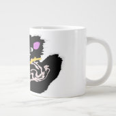 Fluffy Black Cat Jack o Lantern fun  Jumbo-Tasse (Rechts)