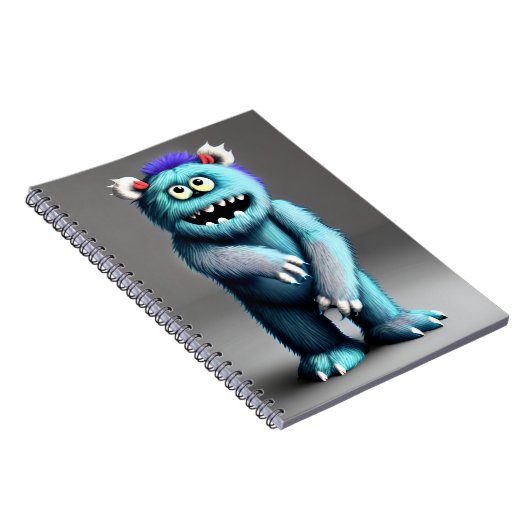 Fluffy Blue Monster Notizblock (Rechte Seite)