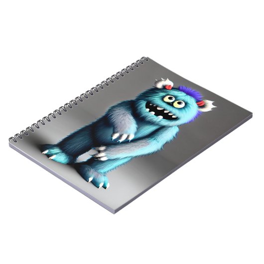 Fluffy Blue Monster Notizblock (Linke Seite)
